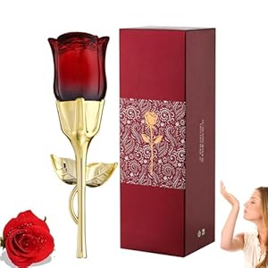 Women’s Perfume in Rose Shape, Fresh Floral Rose Perfume, Long Lasting Pheromone Perfume, Hair and Body Fragrance, Strengthen Confidence (Red)