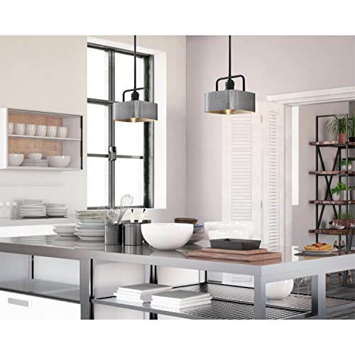 Westinghouse 6125600 Bexar Craftsman-Style One Light Indoor Mini Pendant, Matte Black And Dark Pewter Finish thumb #3