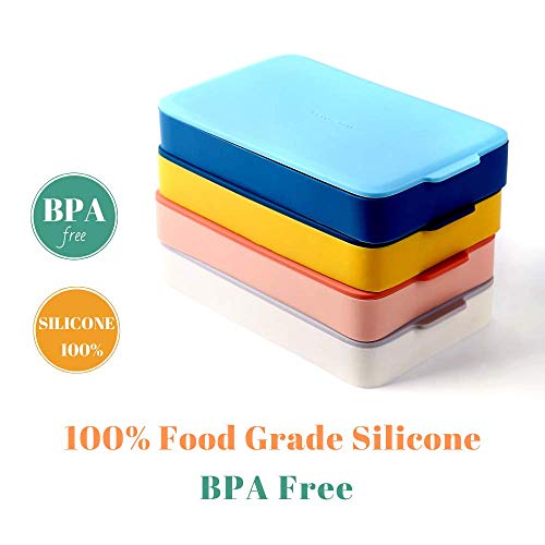Vemolea 2 Pack Silicone Ice Cube Tray, 24 Ice Molds Easy-Release Flexible Ice Maker With Removable Lid, For Whiskey Wine Cocktails Juice Soups - Pink & Gray, Christmas Gifts #TOP5