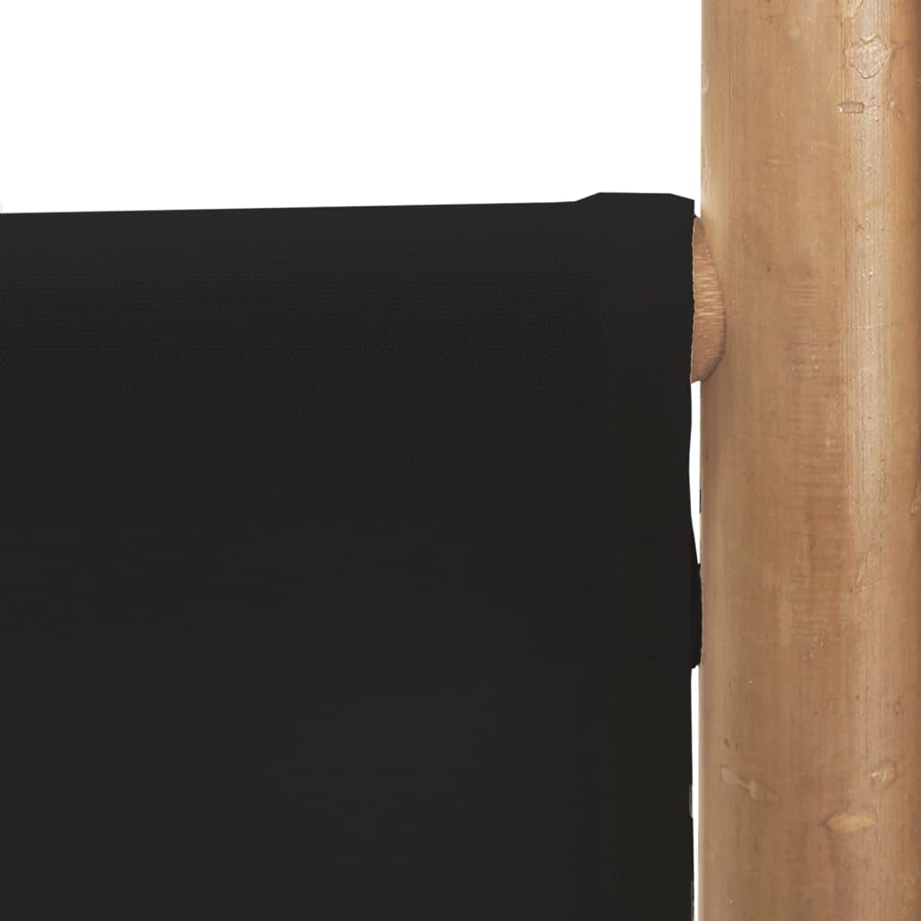 vidaXL Cloison de séparation Pliante 5 Panneaux 200 cm Bambou et Toile