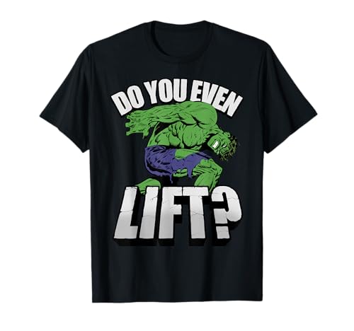T-shirt Hulk Marvel Do You Even Lift vêtement de sport musculation et mode geek retro