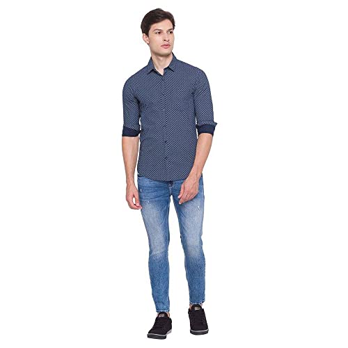 Image of Spykar Men's Checked Slim Fit Shirt