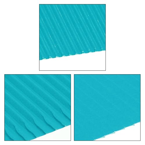 Image of uxcell 10pcs Corrugated Cardboard Paper Sheets,Lake Blue,14 inch x 10inch,for Craft and DIY Projects