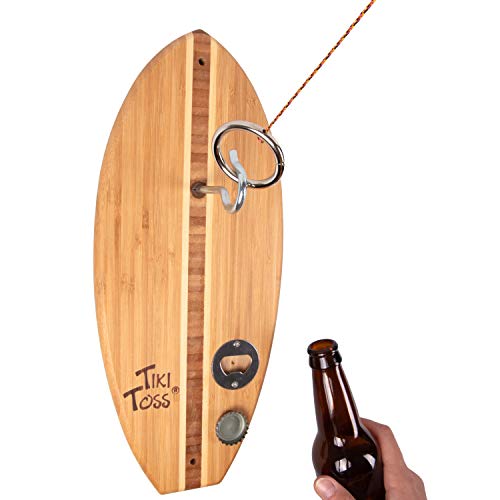 Tiki Toss Bottle Opener Edition with Magnet Cap Catch - Crack Open A