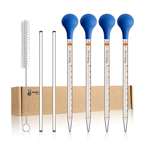 Droppers 10Ml Pipettes Glass Graduated Dropper Lab Pipette Liquid Pipette (4) #TOP13