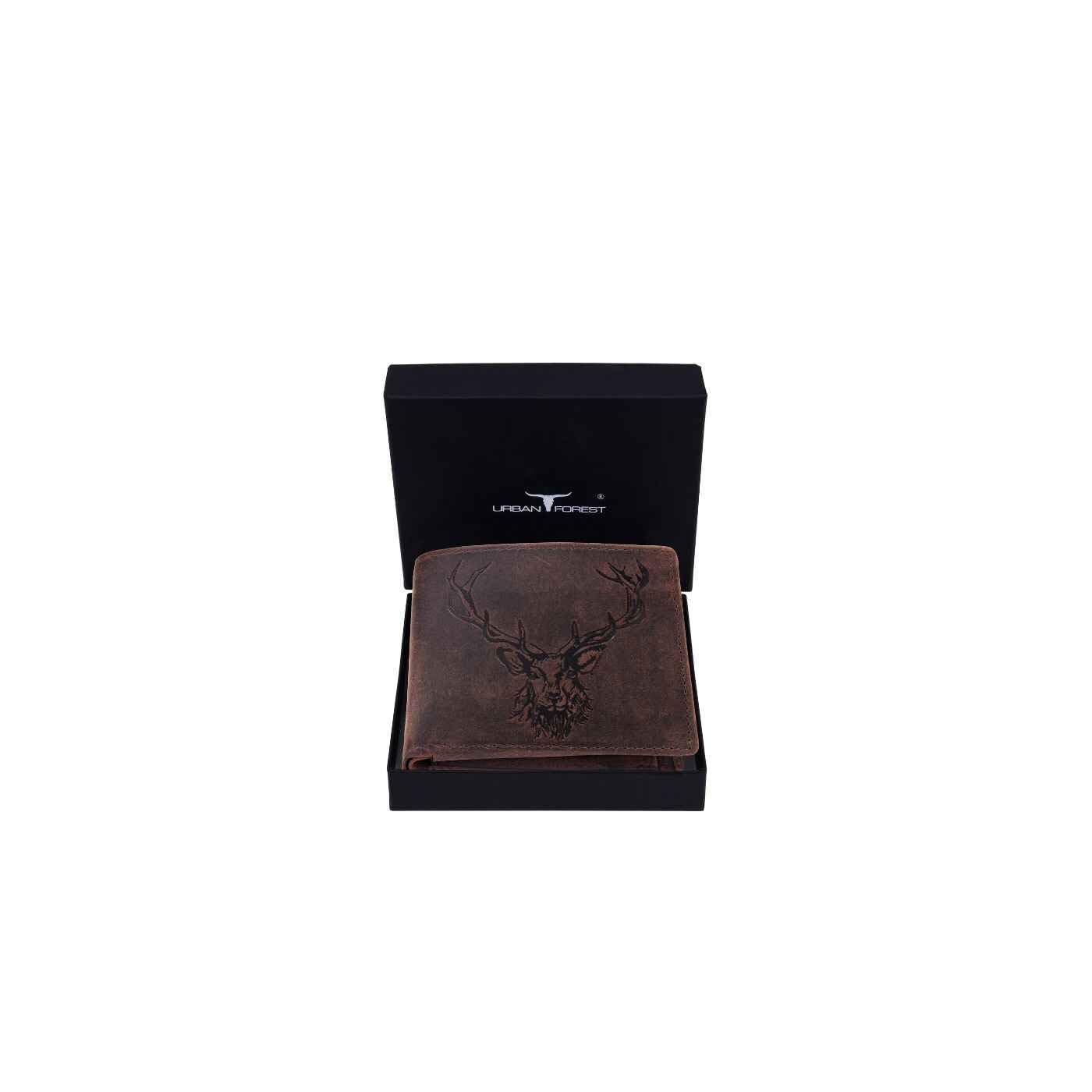 URBAN FOREST Matt Vintage Brown Leather Wallet for Men