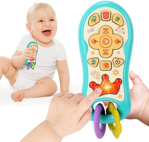 Qizebaby Baby Remote Control Toy with Light Sound, Toddler Phone Toys ...