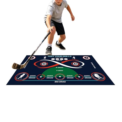 Tapis d'entraînement de hockey antidérapant et amortisseur de chocs
