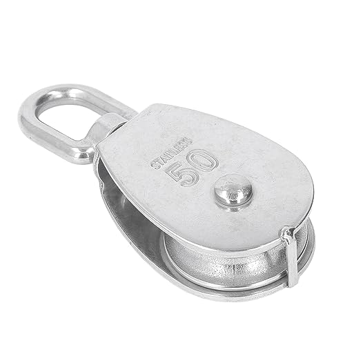 3-teiliges schweres Du-Edelstahl-Riemenscheiben-Set, 400 kg Tragkraft, 360 ° drehbar, glatte Seilrollen zum Anheben von Abschleppbooten, Deckrollensystemen
