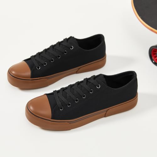 Image of yageyan Men Canvas Low top Shoes Classic Casual Sneakers Mens Fashion Shoes