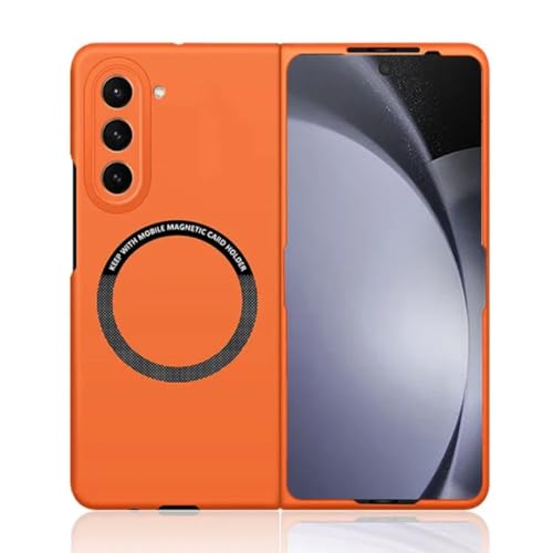 Étui ultra-fin effet peau de luxe pour Samsung Z Fold 4 avec anneau magnétique