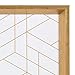 Kate and Laurel Calter Framed Decorative Magnetic Bulletin Board with Modern Geometric Design, 21.5x27.5, Gold