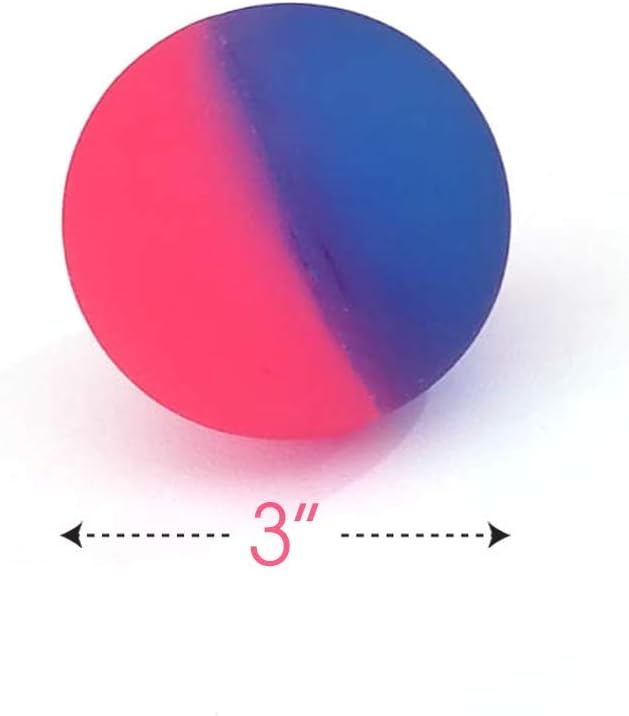 ArtCreativity 3 Inch ICY Bouncy Balls for Kids, Set of 2, Bouncing Balls with a Frosty Look and Extra-High Bounce, Frozen Birthday Party Favors, Goodie Bag Fillers, Fun Assorted Colors