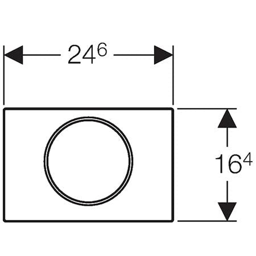 Geberit 115.787. SN. 5 płytka uruchamiająca Sigma10, stal nierdzewna, szczotkowana/polerowana/szczotkowana, przykręcana