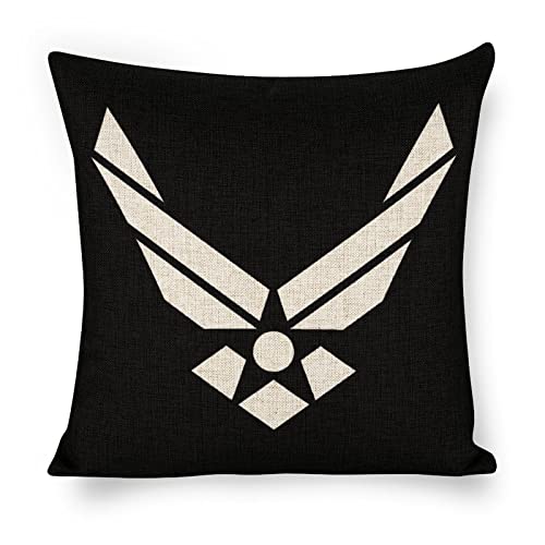 アーミーエアフォース U.S. ARMY AIR FORCEリネン 枕カバー クッションカバー ピローケース 抱き枕カバー まくら 柔らかい コットン おしゃれ 両面 ギフト ?春夏秋冬 四季 45x45cm 18 X 18Inches Couch Pil