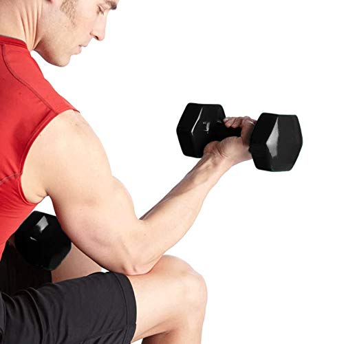 Halter Sextavado 6Kg Pintura Emborrachada Bravus Sport Peso Musculação