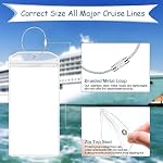 5 Pack 7.72''*3.62'' Cruise Ship Essentials, Wide Waterproof Luggage Tags for Suitcases, Reusable Luggage Tag for Carnival, Princess, MSC, NCL, Cruise Accessories with Steel Ring