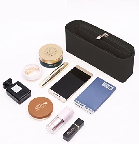 Lckaey Tote/Organizer für Fendi Baguette 19 26 33 Innentasche, Schwarz -M, Handbag Organizer, Filz, Einsatzmontage