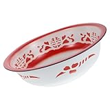 Confort d’utilisation au quotidien : Adapté à cuisson et au service de plats chauds ou froids, ce bol émaillé accompagne les moments conviviaux et repas en famille, enrichissant l’expérience culinaire par sa praticité et son charme ancien