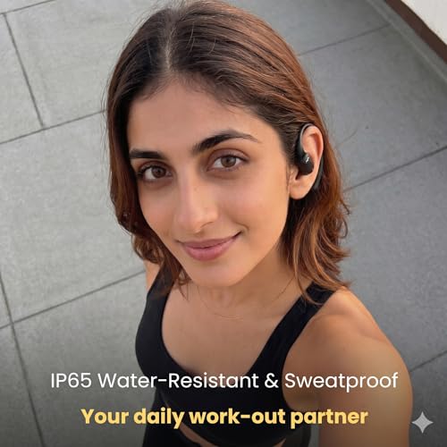 Image of NG Earsafe x WeHear SafeBuds Open Ear OWS Earbuds | AI Translation 100+ Languages | Live Transcription | 30H Battery | 15mm Driver | Dual Pairing| IPx4 | Touch Controls | HD Calls | Black