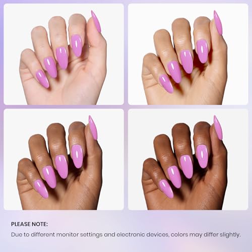 Image of Beetles Purple Gel Nail Polish - 1 Pcs 15ml Bright Purple Gel Polish Summer Colors All Season Soak Off DIY Manicure Salon Uv Fuchsia Shades Nail Art Design Gift for Women Girl