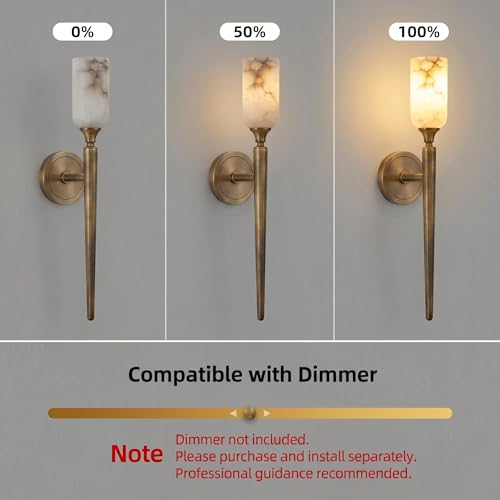 Image of Luxury Natural Spanish Alabaster Wall Sconce 22in