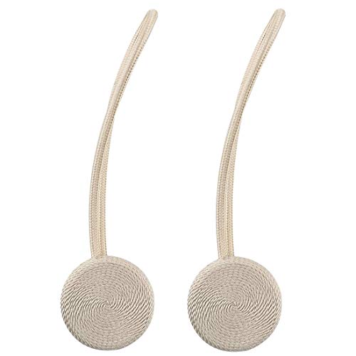 Molinter Alzapaños magnéticos para cortina con fuerte imán para textiles del hogar, 2 unidades (beige) Cover