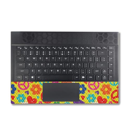Image of MightySkins Carbon Fiber Skin Compatible with Alienware X14 R2 (2023) Full Wrap Kit - Peace Cloth | Protective, Durable Textured Carbon Fiber Finish | Easy to Apply & Change Styles | Made in The USA