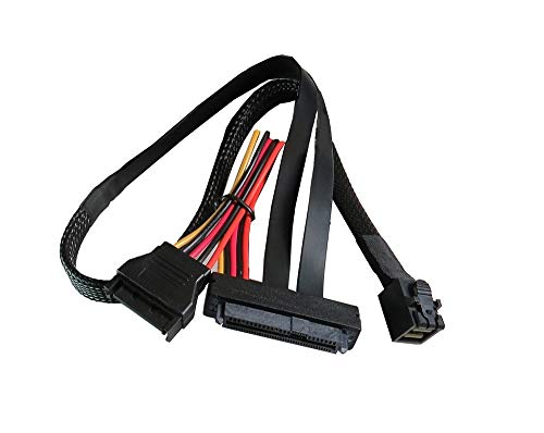 Micro SATA Cables U.3 Female (SFF-8639) to Mini SAS HD (SFF-8643)