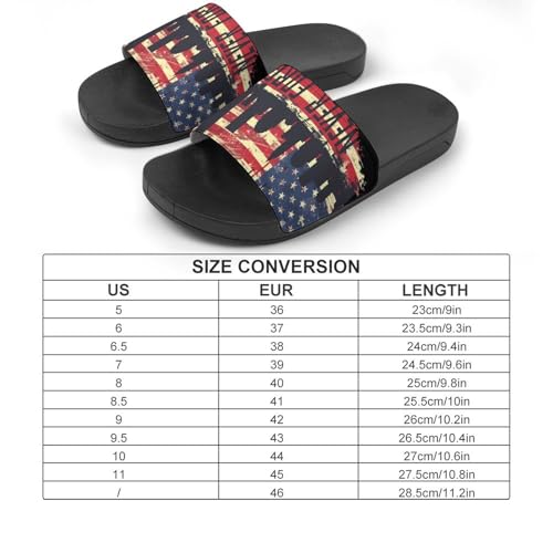 Never Forget 911 Patriotic American Flag House Sandals Non-Slip Bathroom Slippers Beach Summer Shoes for Men Women2