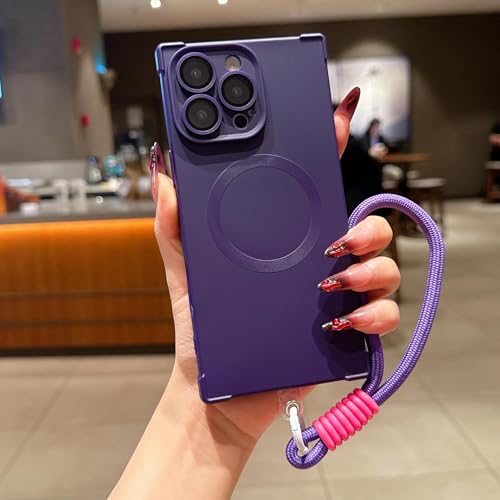 Coque antichoc magnétique pour iPhone 16 Pro avec cordon de charge
