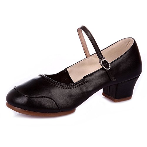 HomDSim - Zapatillas de Danza de Poliuretano para Mujer Negro Negro