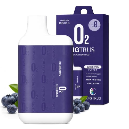 O₂ Cigtrus Oxygen Inhaler – Portable Blueberry Inhale to Help Replace Smoking & Vaping Habits, Pocket-Size Design for Daily Craving Relief & Mindful Hand-to-Mouth Action