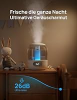 DREO Luftbefeuchters für Schlafzimmer, kühler Nebel Luftbefeuchter für Haus und großen Raum, leiser Luftbefeuchter für Baby, Nachtlicht, ätherisches Diffusor, schnelle Ultraschall Luftbefeuchters – Ansicht 3