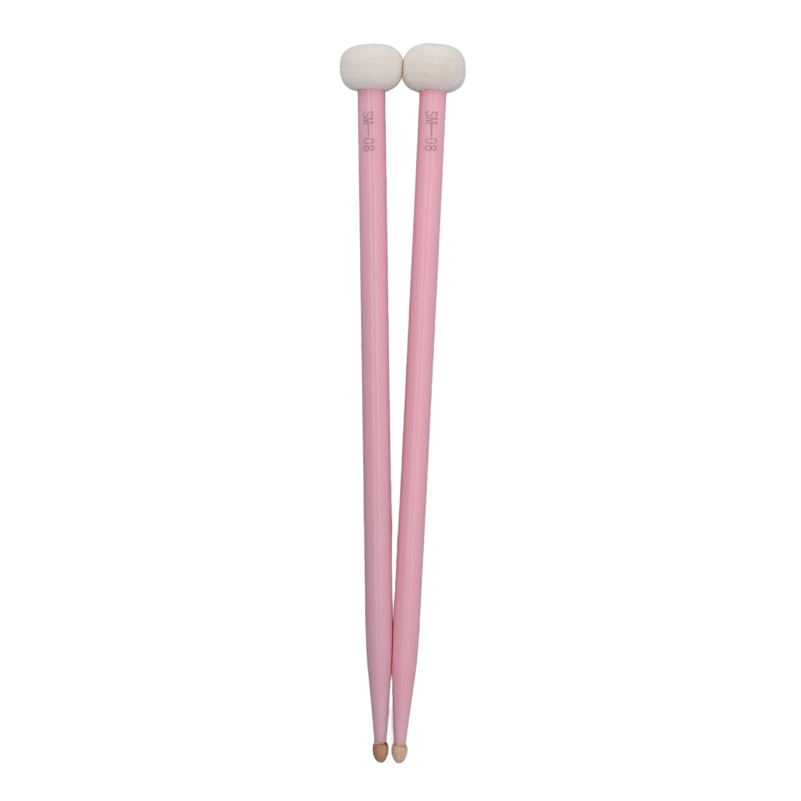 QANYEGN 2Pcs Drum Mallet, Marching Bass Drum Mallets, Timpani Percussion Mallets Sticks Instrument Band for Playing (Pink)