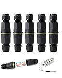 5PCS Junction Box Outdoor Waterproof IP68 3-Way Cable Connector, Straight Through Electrical Coupler with Push Terminal, for 4-10mm Wire Range, External Wiring Protection for Garden or Patio
