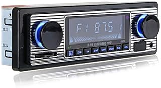 FYPLAY Classic Bluetooth Car Stereo , FM Radio Receiver, Hands-Free Calling, Built-in Microphone, USB/SD/AUX Port, Support MP3/WMA/WAV, Dual Knob Audio Car Multimedia Player, Remote Control