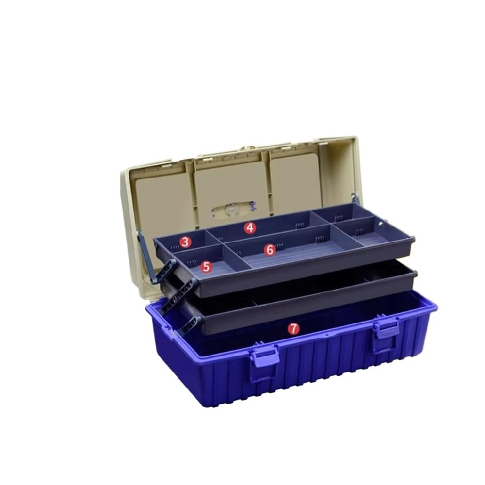 Tool Case Multi Functional Hardware Toolbox Plastic Three Fold Storage Box Portable Electrician Maintenance Home Screw Parts Storage Solution