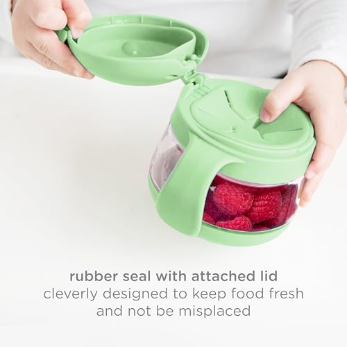 Image of Ubbi Tweat Snack Container for Kids & Toddlers, Sugar Snap Green