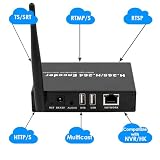 EXVIST H.265 4K WiFi HDMI koder wideo, podwójny USB 2.0 do nagrywania, pętla HDMI, Compatible with ONV/HK, koder HDMI do transmisji na żywo do YouTube, Facebook, Wowza, Twitch