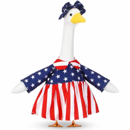Abbylike 1 Set 4th of July Porch Goose Outfit Patriotic Goose Outfits