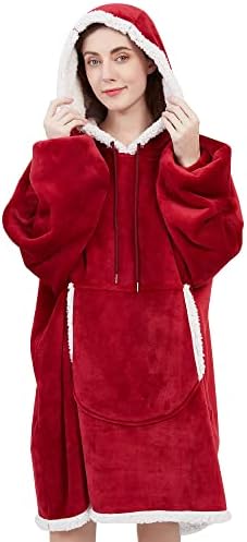 Viviland - Sudadera extragrande de estilo manta con capucha, de t...