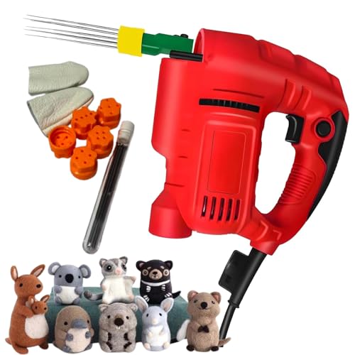Handheld Wool Felt Craft Kit, 6-Speed Needle Tool