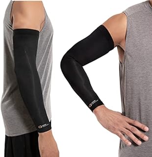 Copper Compression Arm Brace - Copper Infused Sleeve for Arms, Forearm, Bicep. Tennis Elbow, Basketball, Golf, Arthritis, Tendonitis, Bursitis, Osteoporosis, Rehab, Post Surgery, Physical Therapy. (L)