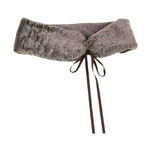 Waistband For Women Elegant Furred Plush Luxurious Belt With Tie Maillard Color Retro Girdle Belt Stylish Accessory3