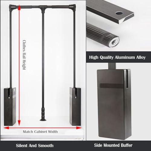 Barre de penderie en acier robuste 30 kg système de rangement premium - 3