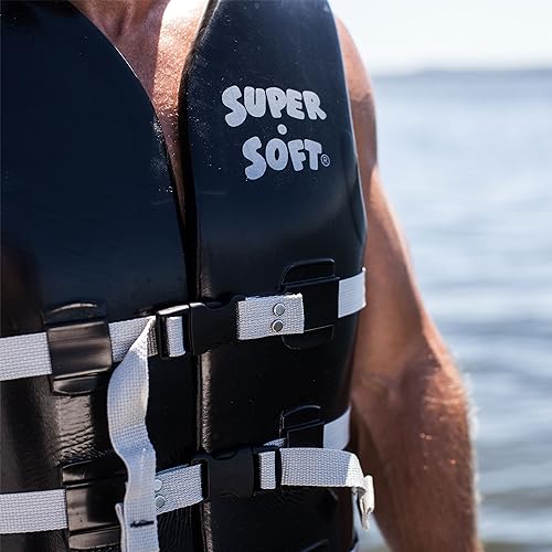 TRC Recreation Super Soft Adult Size Large Life Jacket USCG Approved Vinyl Coated Foam Swim Vest for Swimming Accessories and Beach Gear, Yellow - Thumbnail 4