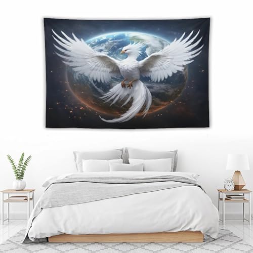 Serviettes murales phénix et grande tenture en polyester pour chambre à coucher