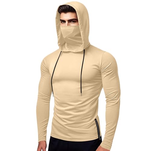 Sun Protection Shirts for Men with Hood and Mask UPF 50+ Compression Hoodies Outdoor Rash Guard Swimming Fishing Tops2