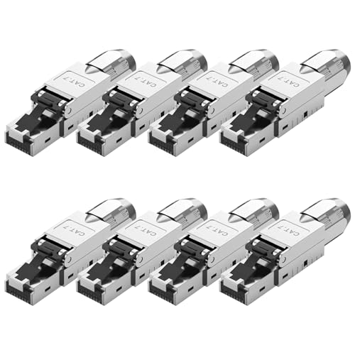 Quevati 8 Stück CAT 7 RJ45 Stecker